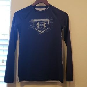 Under Armour navy and gray long sleeve top